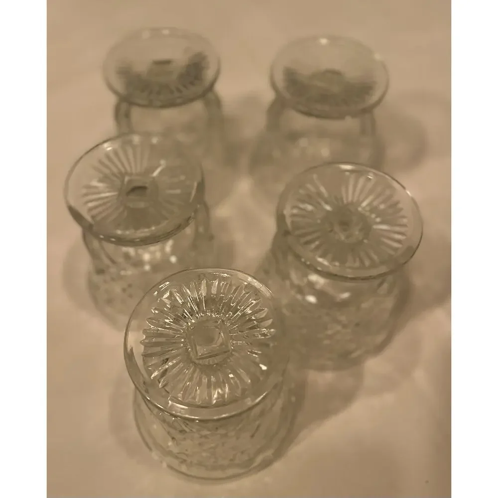 Big Top Peanut Butter Hazel Atlas Glass Short Sherbet Vintage Set Of 5